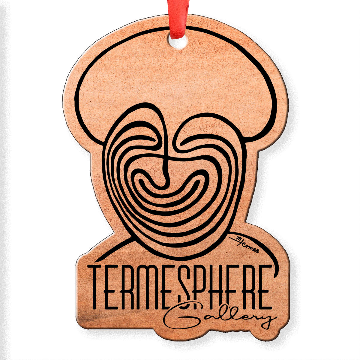 Funny Face Wooden Ornament